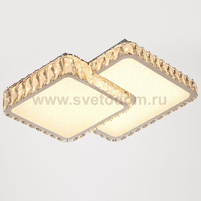 Люстра c ПДУ 9907672/2 LED 100Вт 3 режима диммер 3000-6000К хром 50х50х11 см