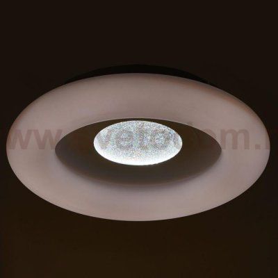 Светильник с ПДУ 670502N LED 96Вт 3 режима 3000-6000К диммер белый-хром 50х50х10 см