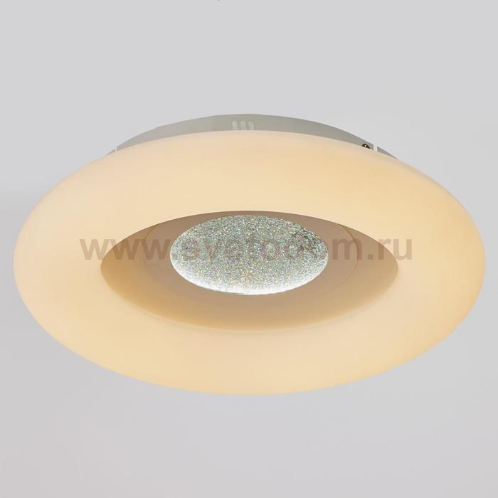 Светильник с ПДУ 670502N LED 96Вт 3 режима 3000-6000К диммер белый-хром 50х50х10 см