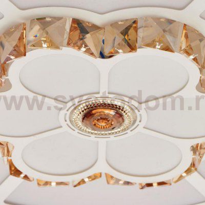 Светильник с ПДУ 670504N LED 105Вт 3 режима 3000-6000К диммер белый-хром 50х50х9 см