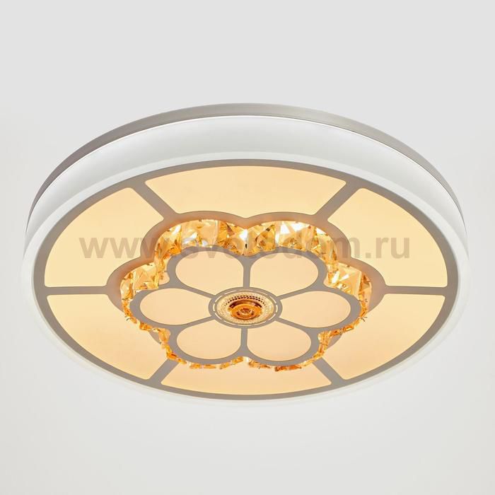 Светильник с ПДУ 670504N LED 105Вт 3 режима 3000-6000К диммер белый-хром 50х50х9 см