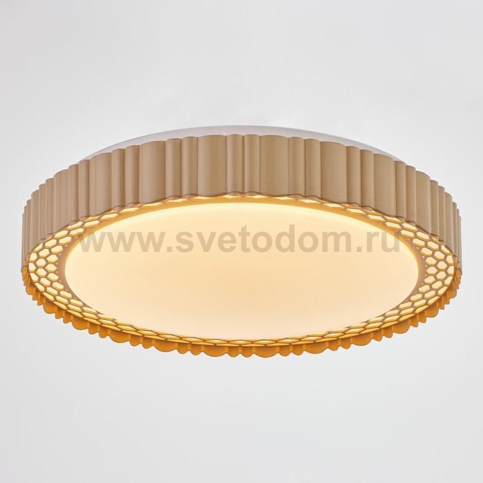 Светильник с ПДУ 670507N LED 48Вт 3 режима 3000-6000К диммер бежевый 40х40х9 см