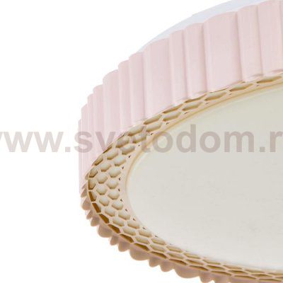 Светильник с ПДУ 670509N LED 72Вт 3 режима 3000-6000К диммер розовый 50х50х9 см