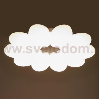 Светильник с ПДУ 670512N LED 140Вт 3 режима 3000-6000К диммер белый-серый 56х56х10,5 см