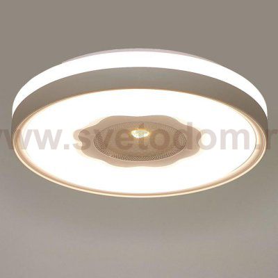 Светильник с ПДУ 670523N LED 80Вт 3 режима 3000-6000К диммер белый 49х49х9,5 см