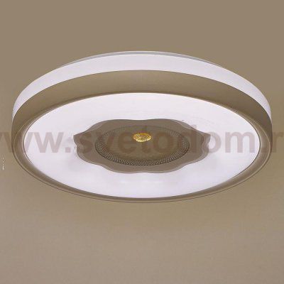 Светильник с ПДУ 670523N LED 80Вт 3 режима 3000-6000К диммер белый 49х49х9,5 см