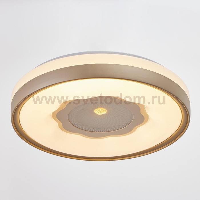 Светильник с ПДУ 670524N LED 80Вт 3 режима 3000-6000К диммер золото 49х49х9,5 см