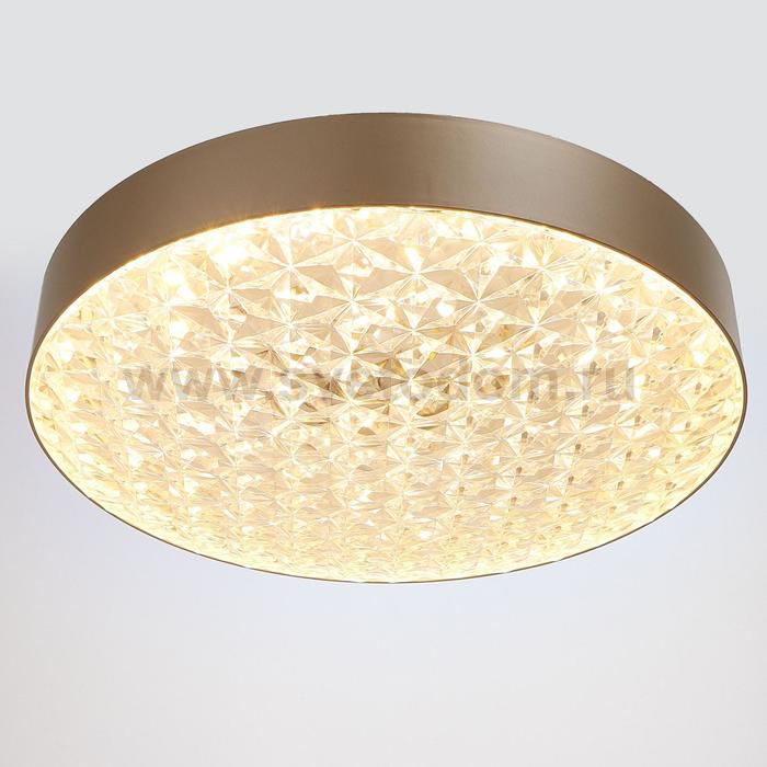 Светильник с ПДУ 670526N LED 72Вт 3 режима 3000-6000К диммер золото 48х48х12 см