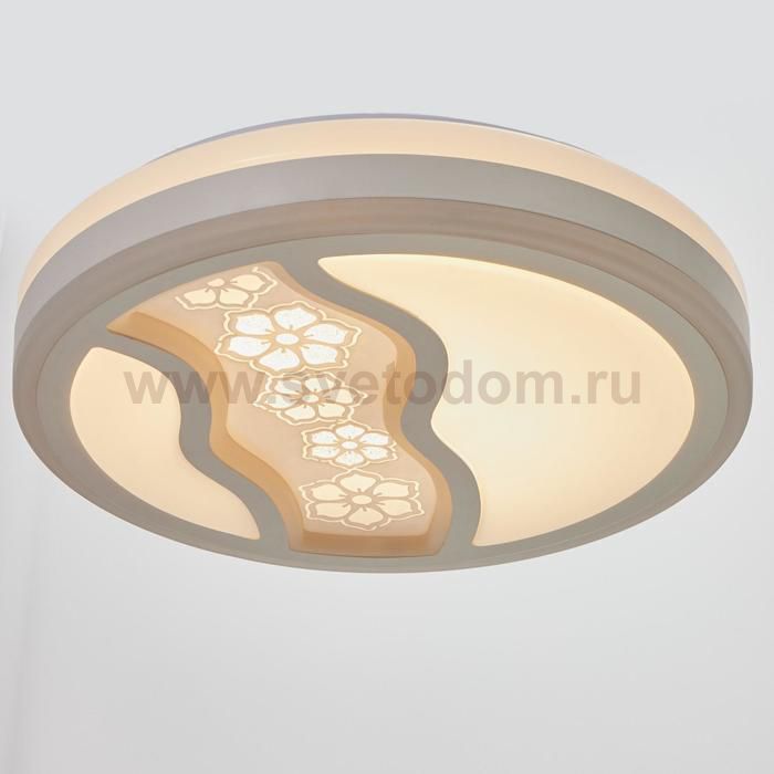 Светильник с ПДУ 670528N LED 72Вт 3 режима 3000-6000К диммер белый 49х49х9,5 см