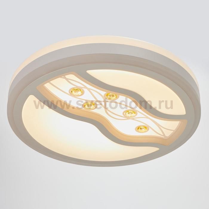 Светильник с ПДУ 670529N LED 72Вт 3 режима 3000-6000К диммер белый 49х49х9,5 см