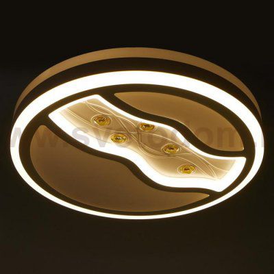 Светильник с ПДУ 670529N LED 72Вт 3 режима 3000-6000К диммер белый 49х49х9,5 см