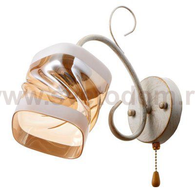 Бра 673104/1 E27 40Вт белый с золотой патиной 26х26х24 см