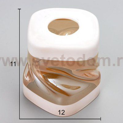 Бра 673104/1 E27 40Вт белый с золотой патиной 26х26х24 см