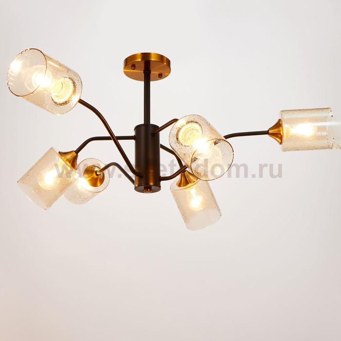 Люстра 673109/6 E27 40Вт бронза-черный 89х48х37,5 см
