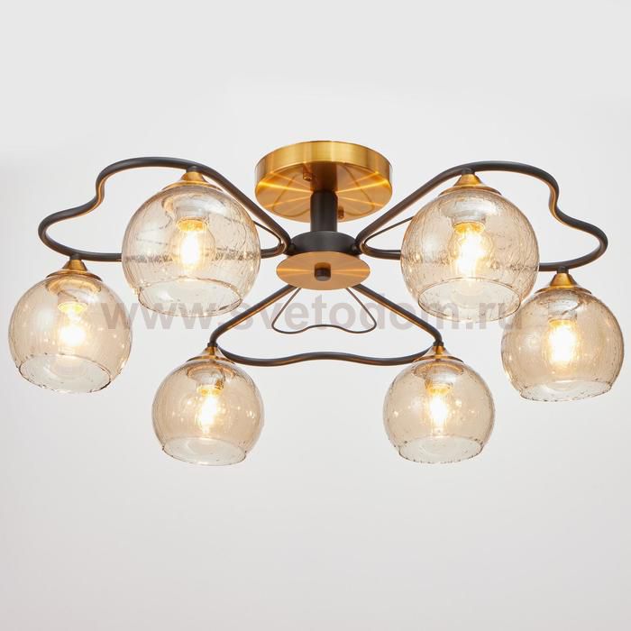 Люстра 673112/6 E27 40Вт бронза-черный 66х66х24 см