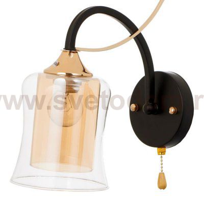 Бра 673117/1 E27 40Вт золото-черный 23х13х24,5 см