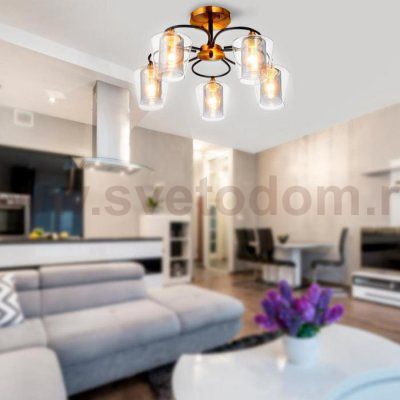 Люстра 673118/5 E27 40Вт бронза-черный 58х58х27 см