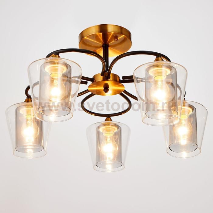 Люстра 673118/5 E27 40Вт бронза-черный 58х58х27 см