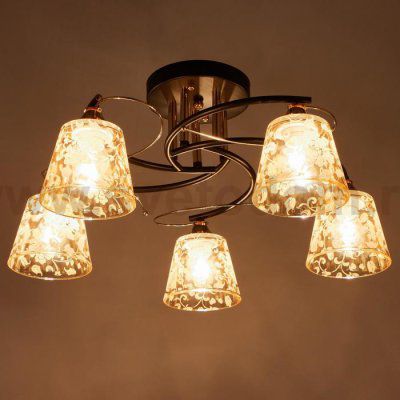 Люстра 673123/5 E27 40Вт черный-золото 55х55х27,5 см