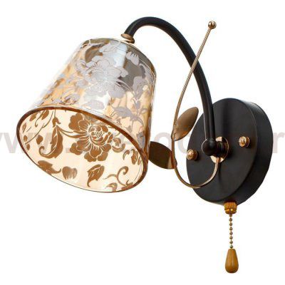 Бра 673124/1 E27 40Вт черный-золото 24х12х17 см