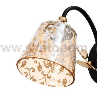 Бра 673124/1 E27 40Вт черный-золото 24х12х17 см