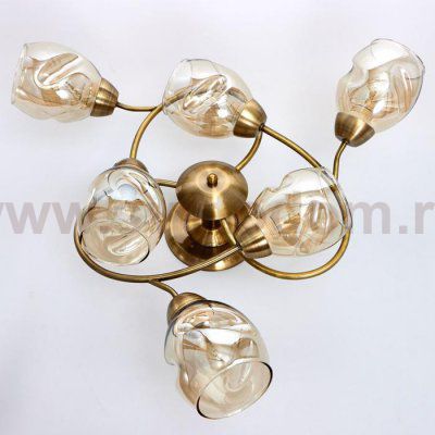 Люстра 673126/6 E27 40Вт бронза 68х68х25 см