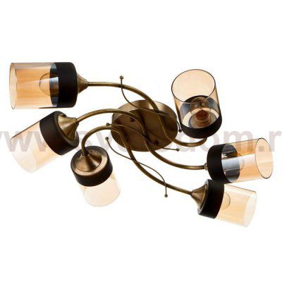 Люстра 673131/6 E27 40Вт бронза 63х45х17 см