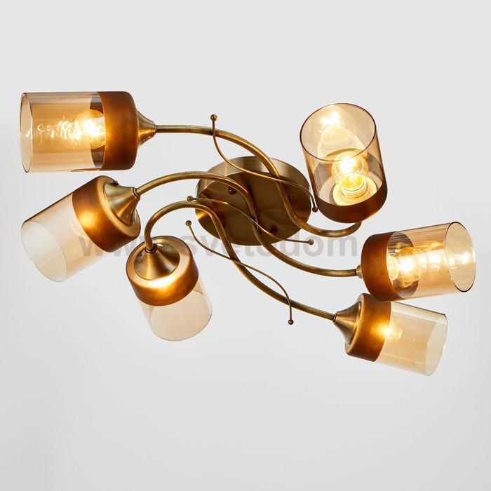 Люстра 673131/6 E27 40Вт бронза 63х45х17 см