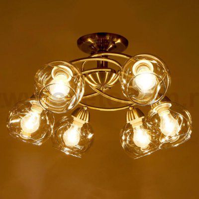 Люстра 673133/6 E27 40Вт бронза 52х52х24 см