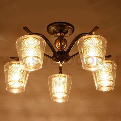 Люстра 673139/5 E27 40Вт черный-золото 59х59х30,5 см