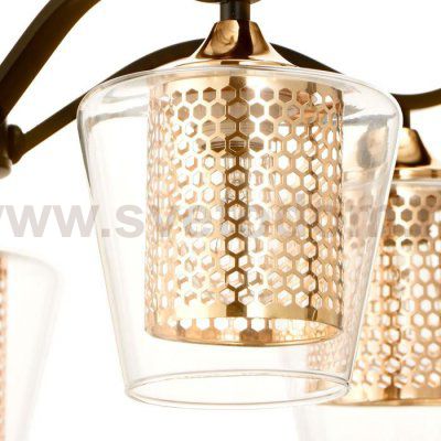 Люстра 673139/5 E27 40Вт черный-золото 59х59х30,5 см