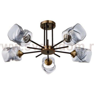 Люстра 673140/5 E27 40Вт черный-бронза 69х69х24 см