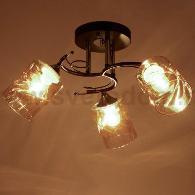 Люстра 673141/3 E27 40Вт черный-хром 56х56х28 см