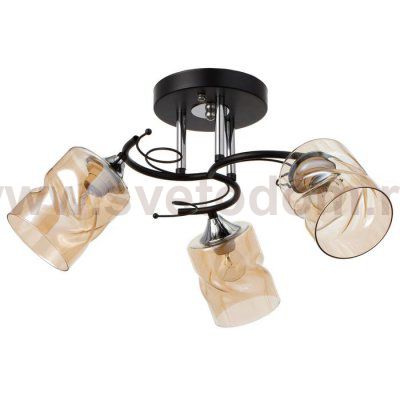 Люстра 673141/3 E27 40Вт черный-хром 56х56х28 см