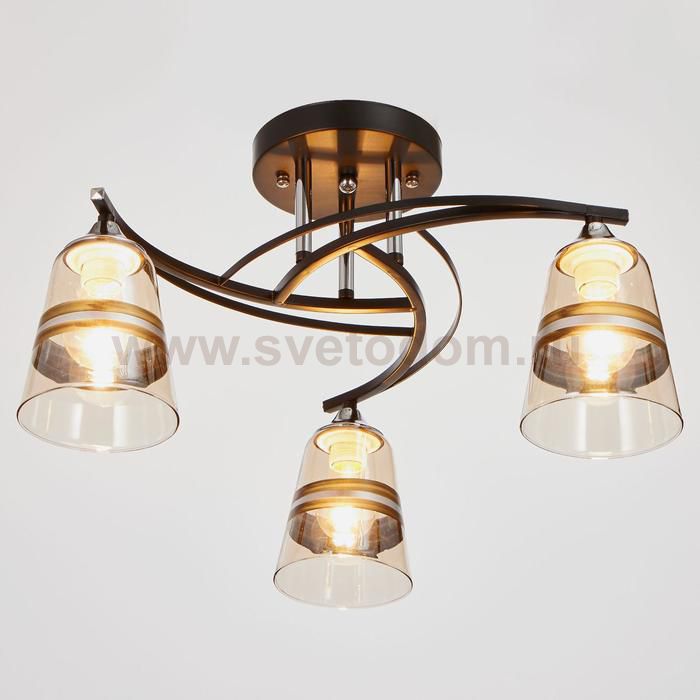 Люстра 673143/3 E27 40Вт черный-хром 53х53х29 см