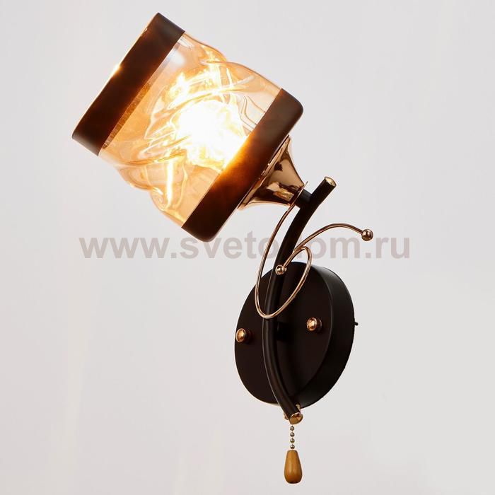 Бра 673157/1 E27 40Вт черный-золото 18х14х27 см