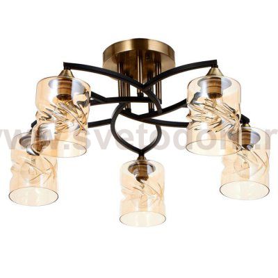 Люстра 673159/5 E27 40Вт бронза-черный 57,5х57,5х28 см