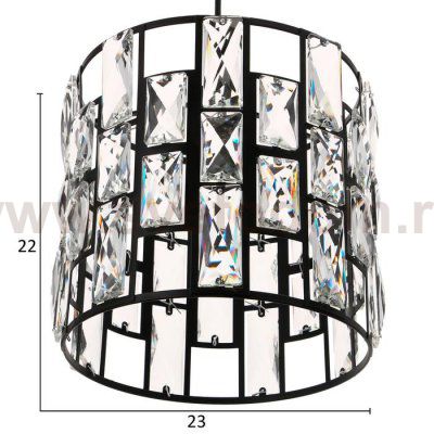 Светильник 669905/1 E27 40Вт черный 24х24х123 см