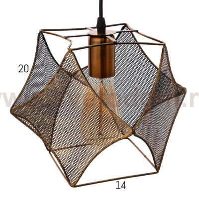 Светильник 669910/1 E27 40Вт золото 27х20х120 см