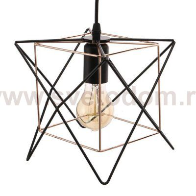 Светильник 669918/1 E27 40Вт черный-золото 18х18х118 см