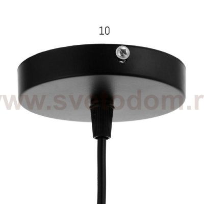 Светильник 669919/1 E27 40Вт черный-золото 25х25х116 см