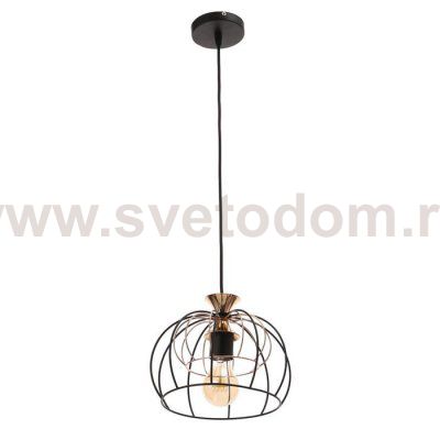 Светильник 669919/1 E27 40Вт черный-золото 25х25х116 см