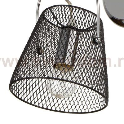 Бра 662401/1 40Вт E14 черный-хром 24х15х22 см