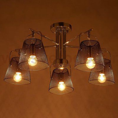 Люстра 662403/5 40Вт E14 черный-хром 63х63х30 см