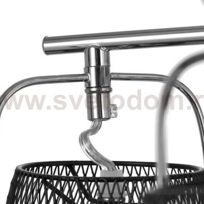 Люстра 662403/5 40Вт E14 черный-хром 63х63х30 см