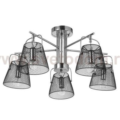 Люстра 662403/5 40Вт E14 черный-хром 63х63х30 см