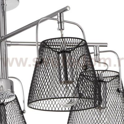 Люстра 662403/5 40Вт E14 черный-хром 63х63х30 см