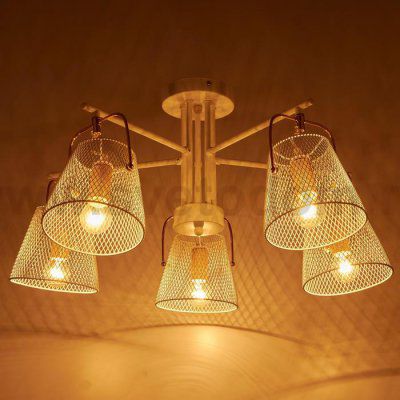 Люстра 662406/5 40Вт E14 белый-золото 63х63х30 см