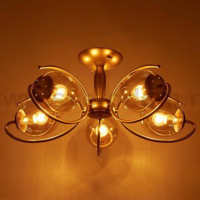 Люстра 662408/5 40Вт E14 золото 68х68х27 см