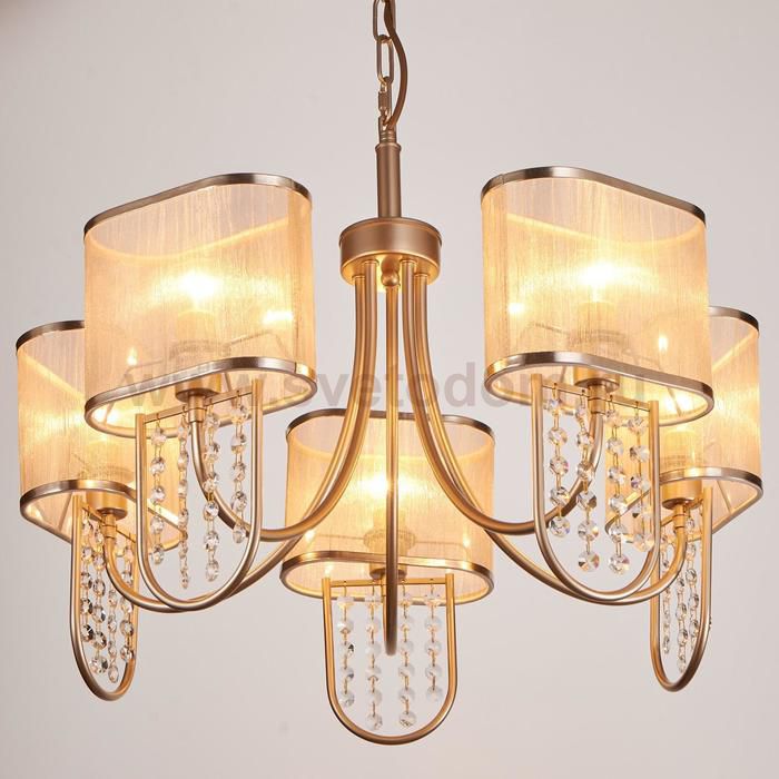 Люстра 662410/5 40Вт E14 золото 60х60х73 см